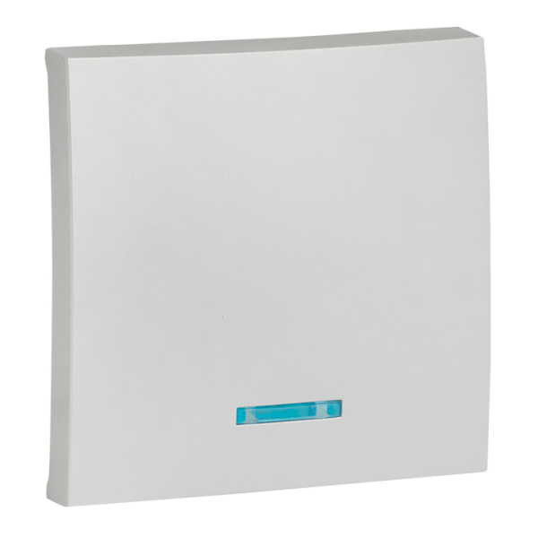 Валенсия Лицевая панель выключателя 1-кл, с индикатором 10А сталь EKF