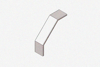 Крышка лотка замкового КЛСЗ 400х80-90 УТ1,5 для поворота трассы вниз на 90, горячее цинкование, S1,5