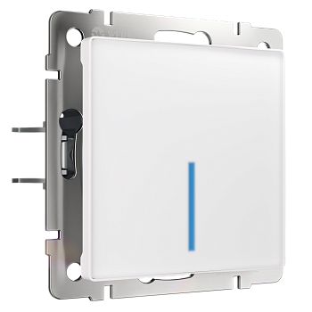 Сенсорный выключатель одноклавишный с подсветкой 1000 Вт (белый) СУ IP20 Werkel