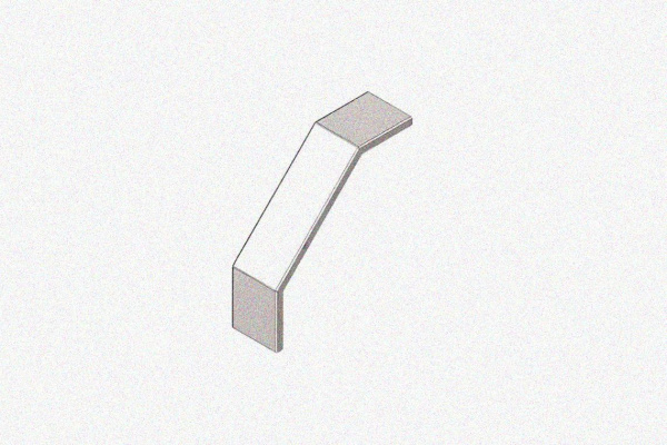 Крышка лотка замкового КЛСЗ 200х60-90 УТ1,5 для поворота трассы вниз на 90, горячее цинкование, S1,5