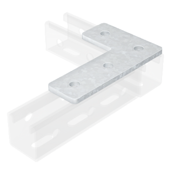 Пластина соединительная L-обр., длина 90х140 мм, 4отв., нержавеющая сталь AISI 304 DKC