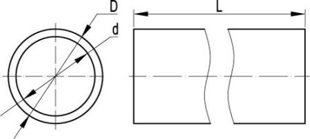 Труба ПВХ жёсткая гладкая д.50мм, тяжёлая, 3м, цвет серый DKC