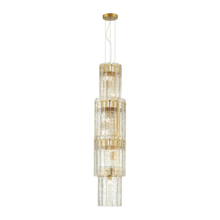 Люстра E14 7*40W MERKALE матов.золотой/прозрачный/стекло/ ODEON LIGHT