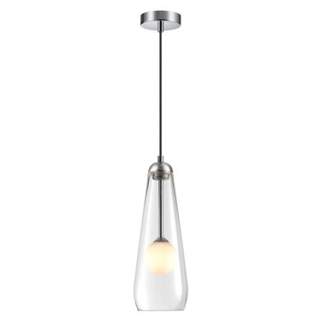 Подвес G9 1*40W LOSTAR хром/белый/прозрачный/стекло C ODEON LIGHT