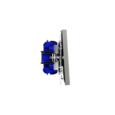 Проходной переключатель встраиваемый Voltum S70 одноклавишный 10А, (сталь)