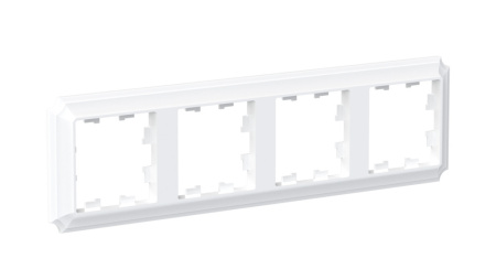 ATLASDESIGN ANTIQUE 4-постовая РАМКА, универсальная, БЕЛЫЙ Schneider Electric