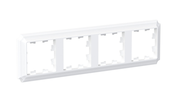 ATLASDESIGN ANTIQUE 4-постовая РАМКА, универсальная, БЕЛЫЙ Schneider Electric