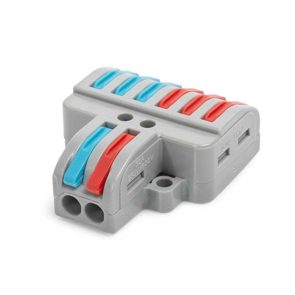 СМК ответвительная сечение 0,08 - 4 мм² 2-проводная 6 выводов серая (20 шт/уп) Промрукав