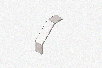 Крышка лотка замкового КЛСЗ 50х50-90 УТ1,5 для поворота трассы вниз на 90, горячее цинкование, S1,0