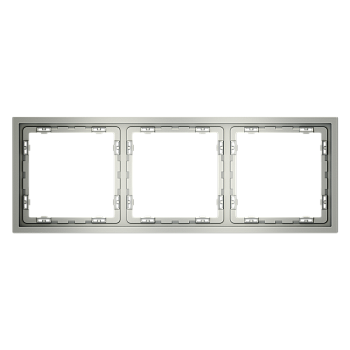 Рамка пластиковая Voltum S70 на 3 поста, (сталь)