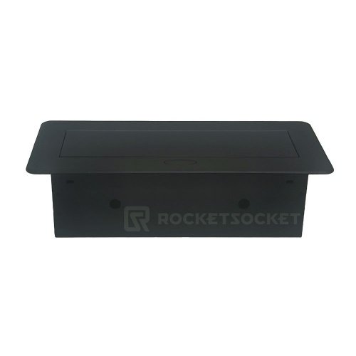 Розетка горизонтальная выдвижная 2 Euro 16A, USB type A+C с блоком 18W RocketSocket, цвет черный фото 4