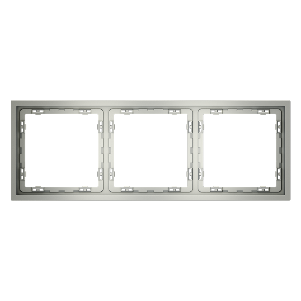 Рамка пластиковая Voltum S70 на 3 поста, (сталь)