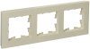 BRITE Рамка 3-мест. РУ-3-Бр беж. рифленый IEK