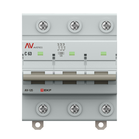 Выключатель автоматический ВА МОД AV-125 3П 63A C 10кА AVERES EKF