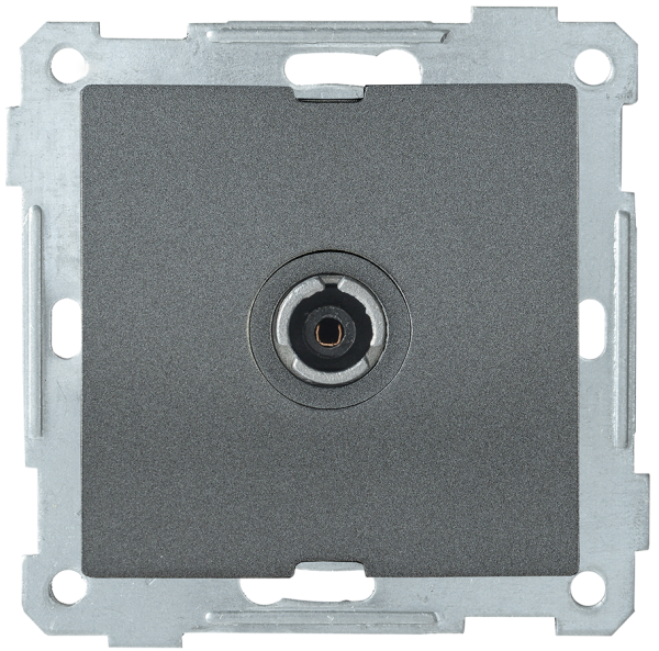 Розетка 1-местная телевизионная проходная РТВ10-0-Б BOLERO антрацит IEK Розетка 1-местная телевизионная проходная РТВ10-0-Б BOLERO антрацит IEK