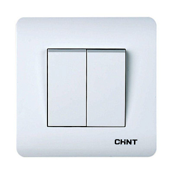 Выключатель 2-клавишный проходной 10А 250В CHINT
