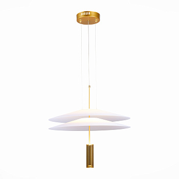 Люстра подвесная Золотистый/Белый LED 1*10Вт 3000К SL6101.203.01 ST LUCE