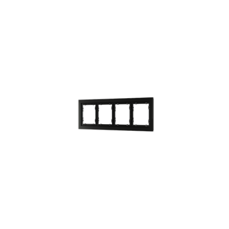 Рамка стеклянная Voltum S70 на 4 поста, (черный, стекло)