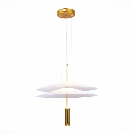 Люстра подвесная Золотистый/Белый LED 1*10Вт 3000К SL6101.203.01 ST LUCE