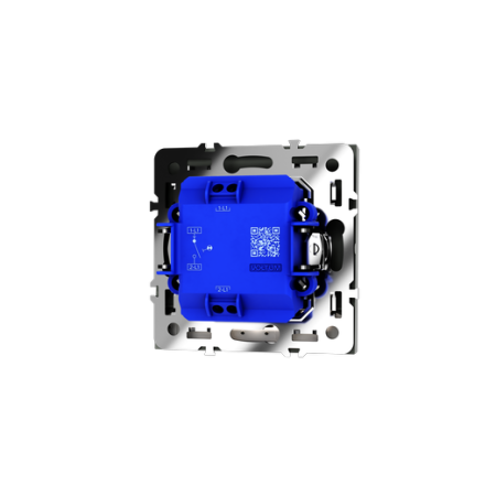 Выключатель встраиваемый Voltum S70 одноклавишный с подсветкой 10А, (титан)