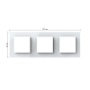 Рамка для розетки тройная белая Livolo