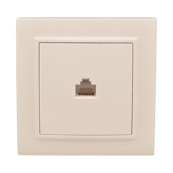 Минск Розетка RJ-45 1-мест, СП бежевый EKF