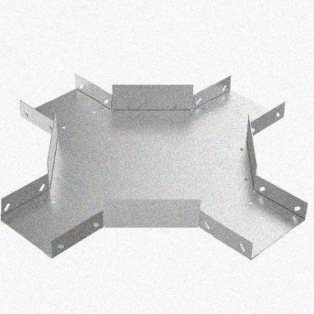 Лоток крестообразный замковый глухой КМЗГ 200х100 УТ1,5, горячее цинкование, S0,8