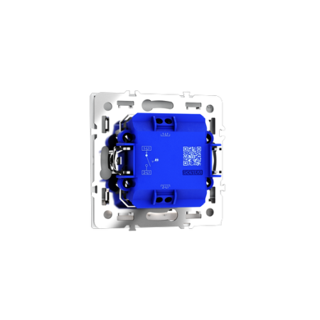 Выключатель встраиваемый Voltum S70 одноклавишный с подсветкой 10А, (белый матовый)
