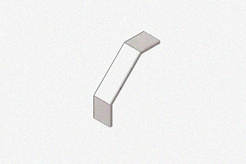 Крышка лотка замкового КЛСЗ 300х80-90 УХЛ1 для поворота трассы вниз на 90, горячее цинкование, S1,5