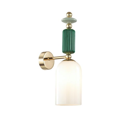 Бра E14 1*40W CANDY золото/разноцветн./керамика/стекло ODEON LIGHT