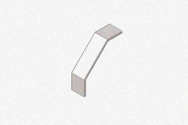 Крышка лотка замкового КЛСЗ 300х80-90 УХЛ1 для поворота трассы вниз на 90, горячее цинкование, S1,5