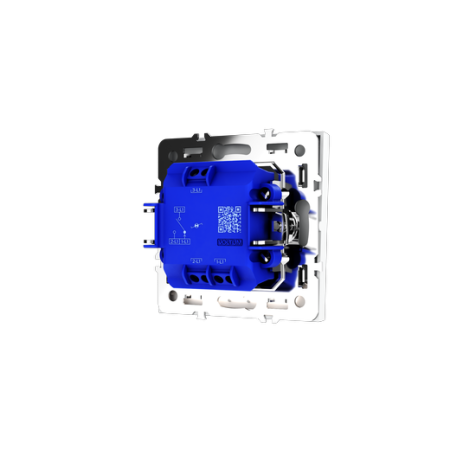 Проходной переключатель встраиваемый Voltum S70 одноклавишный с подсветкой 10А, (белый матовый)
