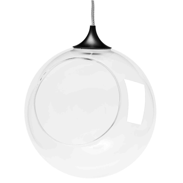 FT-13-01 Фитосветильник подвесной, светодиодный, стеклянный шар Ø150мм, 220В, 1Вт, кабель 1м, черный (без наполнения) APEYRON