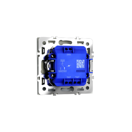 Проходной переключатель встраиваемый Voltum S70 одноклавишный с подсветкой 10А, (сталь)