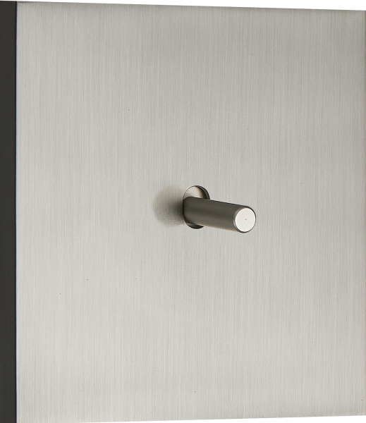 Donel N96 выключателя звонкового типа на 1 тумблер, Цилиндр, 10AX 250V, Вороненая сталь, серия DT