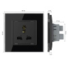 Розетка универсальная 1 модуль Черная Livolo