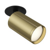Встраиваемый светильник 1*GU10 10Вт Черный и Латунь IP20 FOCUS S C049CL-1BBS Technical