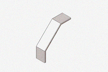 Крышка лотка замкового КЛСЗ 200х80-90 УХЛ1 для поворота трассы вниз на 90, горячее цинкование, S1,5