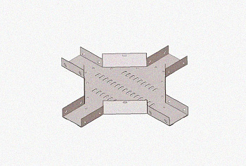Лоток крестообразный замковый глухой КМЗГ 300х100 УХЛ1, горячее цинкование, S1,5