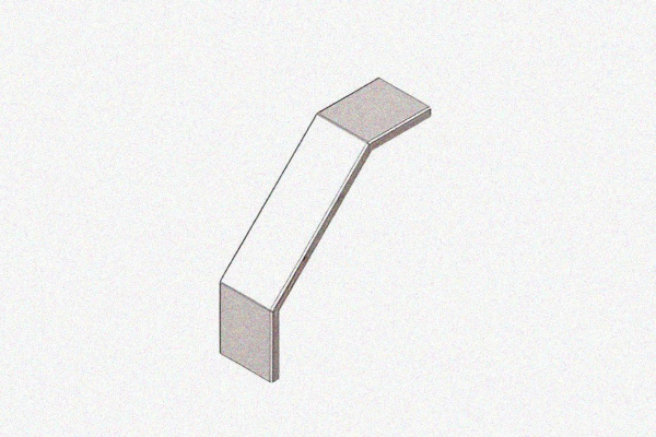 Крышка лотка замкового КЛСЗ 200х80-90 УХЛ1 для поворота трассы вниз на 90, горячее цинкование, S1,5