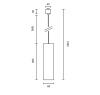 Трековый подвесной светильник 1*GU10 10Вт Черный IP20 Single phase track system Unity TR025-1-GU10-B Technical Maytoni
