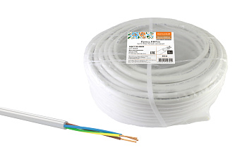 Провод ПВСмб 3х2,5 (50м), белый Народный