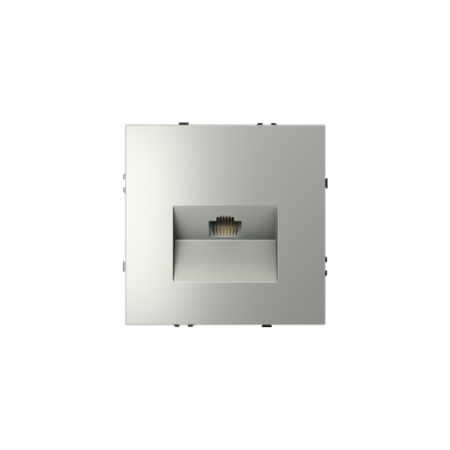 Розетка компьютерная встраиваемая Voltum S70 RJ45 КАТ.6, (сталь)