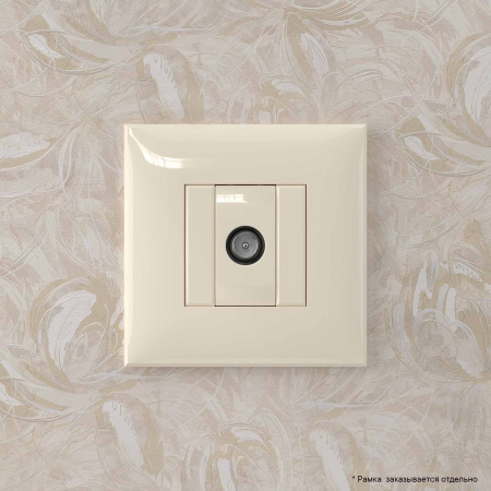 Розетка TV оконечная в стену, "Avanti", "Ванильная дымка" DKC