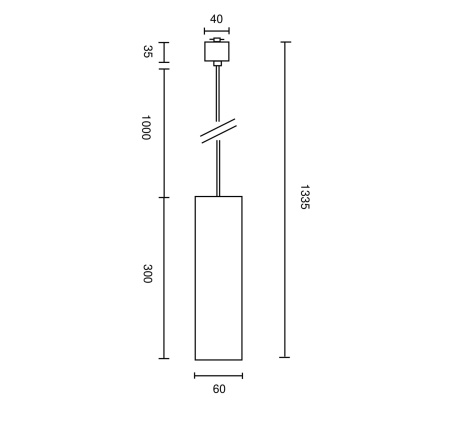 Трековый подвесной светильник 1*GU10 10Вт Черный IP20 Single phase track system Unity TR025-1-GU10-B Technical Maytoni