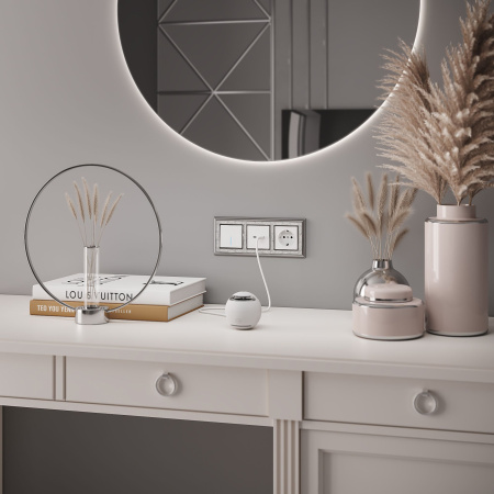 Встраиваемые механизмы Розетка СУ 1-м с заземл. 16А Белый IP20 Werkel