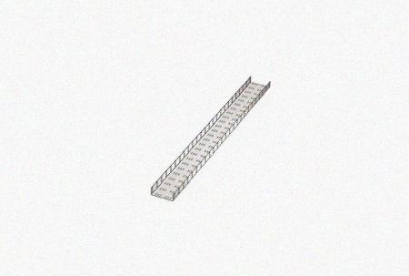 Лоток замковый перфорированный ЛМЗ 300х100х2000 УТ1,5, горячее цинкование, S1,2