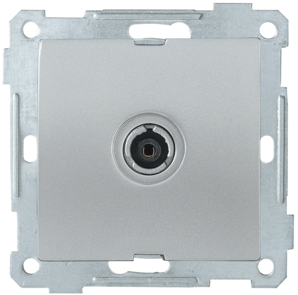 Розетка 1-местная телевизионная оконечная РТВ11-0-Б BOLERO серебряный IEK Розетка 1-местная телевизионная оконечная РТВ11-0-Б BOLERO серебряный IEK