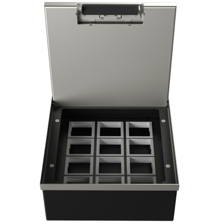 Donel Лючок в пол 24 мод. (12 мод. 45х45 мм.), металл, в уровень с напольным покрытием