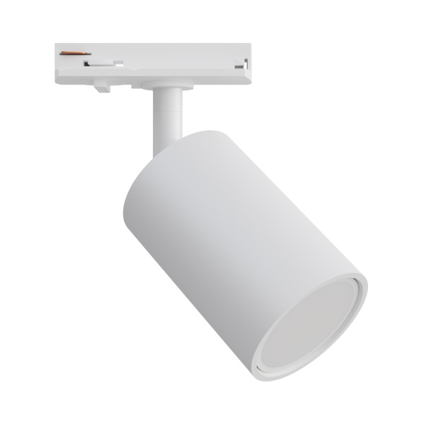 16-71 Светильник трековый, однофазный, под лампу, 230В/50Гц, GU10, max 15Вт, IP20, Φ56х85х136мм, белый, пластик, с адаптером, лампа в комплект не вход